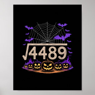 Lustig 67 Meme Mathelehrer 6 7 Halloween Quadratwu Poster