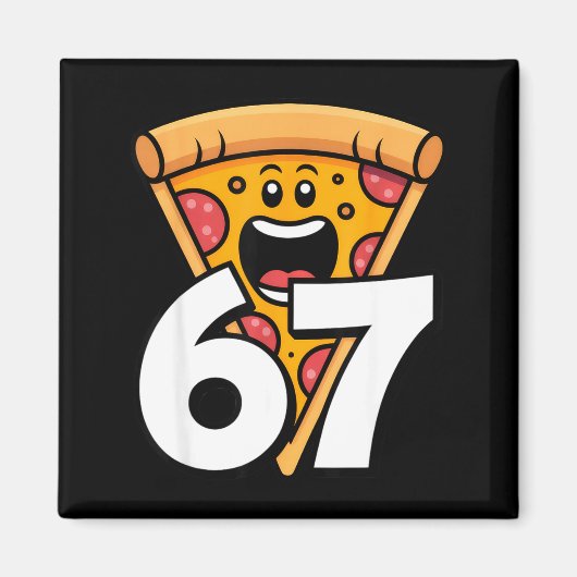 Lustig 67 Meme Sechs Sieben Humor Essen Zza Magnet (Vorne)