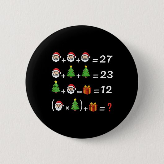 Lustig 67 Meme Weihnachten Mathelehrer Santa Sechs Button (Vorderseite)