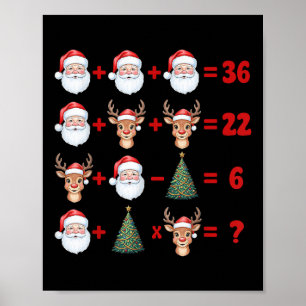 Lustig 67 Meme Weihnachten Mathelehrer Santa Sechs Poster