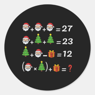 Lustig 67 Meme Weihnachten Mathelehrer Santa Sechs Runder Aufkleber