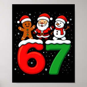 Lustig 67 Meme Weihnachten Sechs Sieben Santa Schn Poster