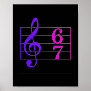 Lustig 67 Musik Meme Slang Musiklehrer Humor Retro Poster