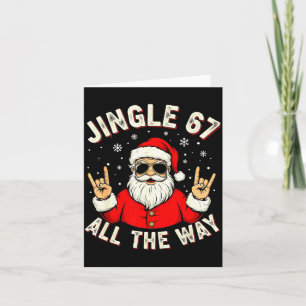 Lustig 67 Rock On Santa Sechs Sieben Trendy Meme H Karte