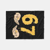 Lustig 67 Sechs Sieben Cheesy Mac &amp; Cheese 6 7 Fleecedecke (Vorderseite (Horizontal))