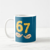 Lustig 67 Sechs Sieben Cheesy Mac &amp; Cheese 6 7 Kaffeetasse (Links)
