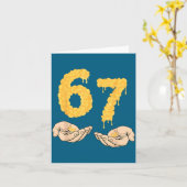 Lustig 67 Sechs Sieben Cheesy Mac & Cheese 6 7 Karte (Gelbe Blume)