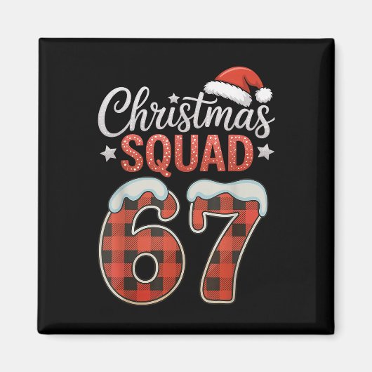 Lustig 67 Sechs Sieben Meme Brainrot 67 Weihnachte Magnet (Vorne)