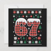 Lustig 67 Sechs Sieben Meme Cringe Weihnachten Rot (Vorderseite)