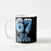 Lustig 67 Sechs Sieben Meme Eisiger Schnee Winter  Kaffeetasse (Links)