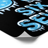 Lustig 67 Sechs Sieben Meme Eisiger Schnee Winter  Poster (Ecke)