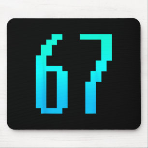 Lustig 67 Sechs Sieben Meme Paar Passendes Retro A Mousepad