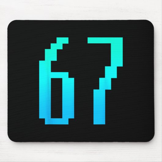 Lustig 67 Sechs Sieben Meme Paar Passendes Retro A Mousepad (Vorne)