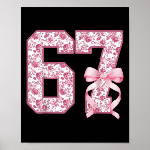 Lustig 67 Six Seven Kokette Mädchenhaft Rosa Toile Poster