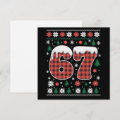 Lustig 67 Six Seven Meme Cringe Weihnachten Rot Ka (Vorne/Hinten)