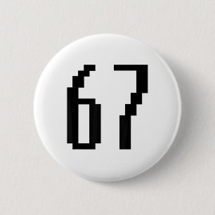 Lustig 67 Six Seven Meme Paar passend Retro Arca Button