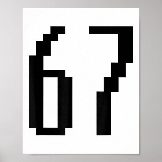 Lustig 67 Six Seven Meme Paar passend Retro Arca Poster (Vorne)