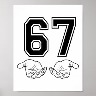 Lustig 67 Six Seven Meme Paar passende Halloween  Poster