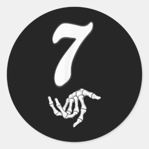 Lustig 67 Six Seven Meme Paar passendes Halloween  Runder Aufkleber