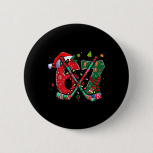 Lustig 67 Six Seven Weihnachten Eishockey  Button