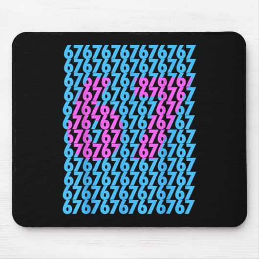 Lustig 67 Versteckt 6 7 Meme Mittelschule 6 7 Lust Mousepad (Vorne)
