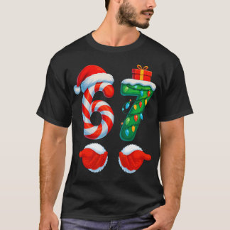 Lustig 67 Weihnachten 6 7 Sechs Sieben Meme Kinder T-Shirt