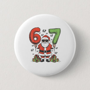 Lustig 67 Weihnachtsmann Sechs Sieben Weihnachten Button