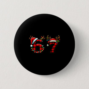 Lustig 67 Xmas Six Seven Meme Brainrot Weihnachten Button