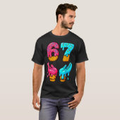 Lustig 6 7 67 Sechs Sieben Meme T-Shirt (Vorne ganz)