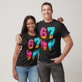 Lustig 6 7 67 Sechs Sieben Meme T-Shirt (Unisex)