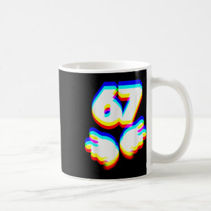 Lustig 6 7 Meme Gen Alpha Slang Sechs Sieben Edm F Kaffeetasse