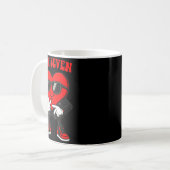 Lustig 6 7 Meme Herz Gen Alpha Sechs Sieben 67 Val Kaffeetasse (Vorderseite Links)