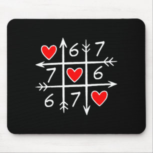 Lustig 6 7 Meme Herz Gen Alpha Six Seven 67 Valent Mousepad