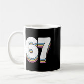 Lustig 6 7 Meme Six Seven Gen Alpha Slang 67 Kaffeetasse (Links)