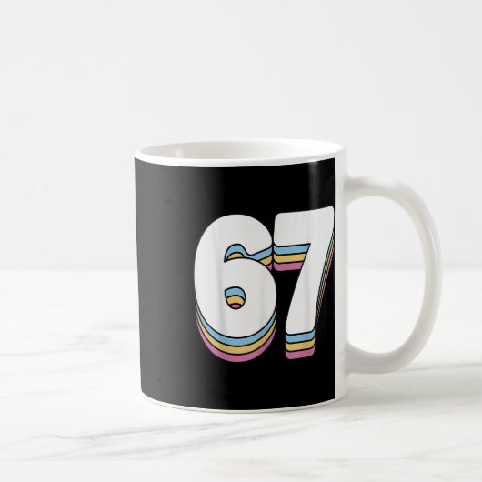 Lustig 6 7 Meme Six Seven Gen Alpha Slang 67 Kaffeetasse (Rechts)
