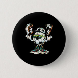 Lustig 6 7 Sechs Sieben 67 Fußball Meme Glasierte Button