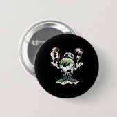Lustig 6 7 Sechs Sieben 67 Fußball Meme Glasierte Button (Vorne & Hinten)