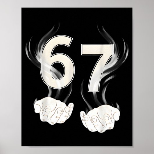 Lustig 6 7 Sechs Sieben 67 Poster (Vorne)