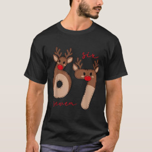 Lustig 6 7 Sechs Sieben Meme Weihnachten Rentier G T-Shirt