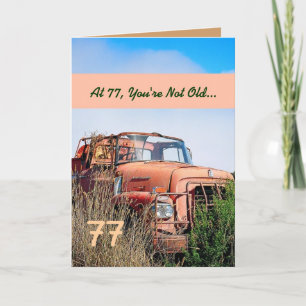 LUSTIG 77. Geburtstag Vintage-LKW 77A Karte