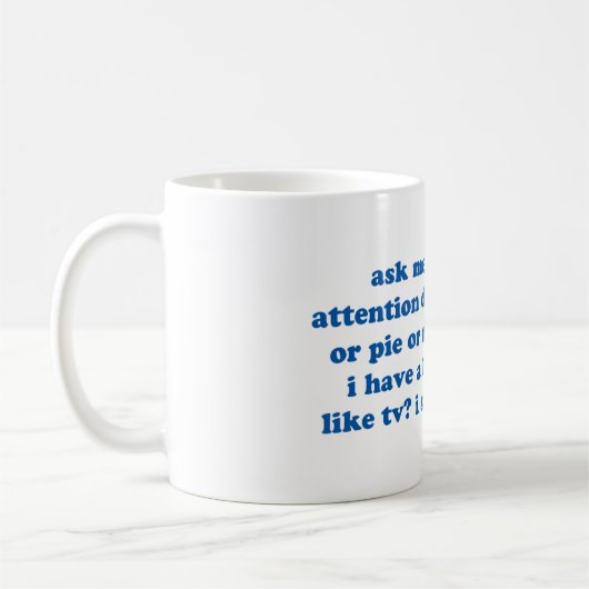 Lustig ADDIEREN Sie ADHD Zitat - Blaupause Kaffeetasse (Links)