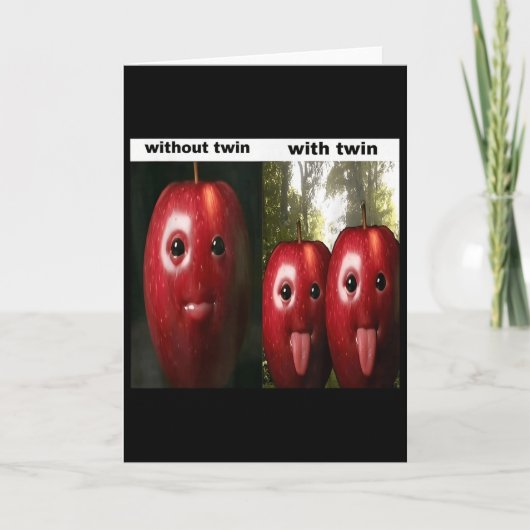 Lustig Alberner Ai Apfel Gen Z Meme Brainrot Humor Karte (Vorderseite)