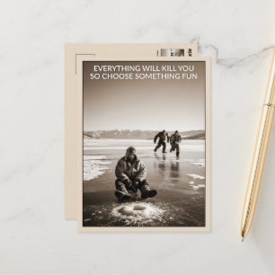 Lustig Alles wird dich töten Postkarte