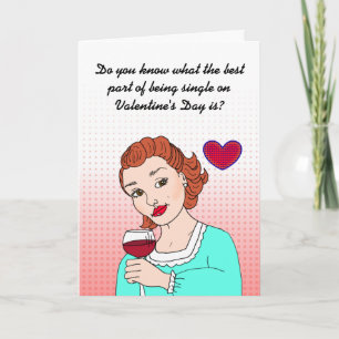 Lustig, an Valentinstag Single zu sein Karte