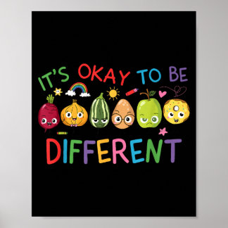 Lustig Anders zu sein ist okay Lehrer Autismus-Bew Poster