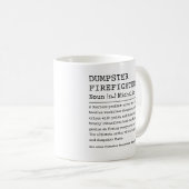 Lustig, Arbeit Definition Benutzerdefiniert Müllco Kaffeetasse (VorderseiteRechts)
