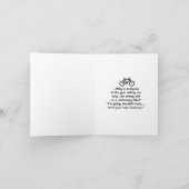 Lustig auf einer stationären Fahrradkarte sitzen Karte (Innenseite)