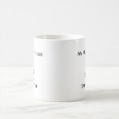 Lustig begrüßt mein mittlerer Finger Sie Kaffeetasse (Mittel)