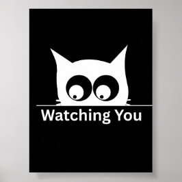 Lustig beim Beobachten deiner Katze süß minimal Poster