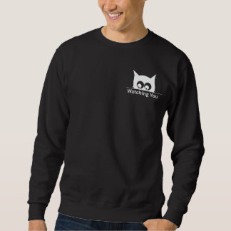Lustig beim Beobachten deiner Katze süß minimalist Sweatshirt